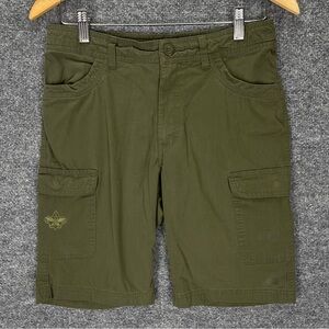 Boy Scouts Of America Uniform Shorts Youth Boys 16 Green Adjustable Waist *flaw